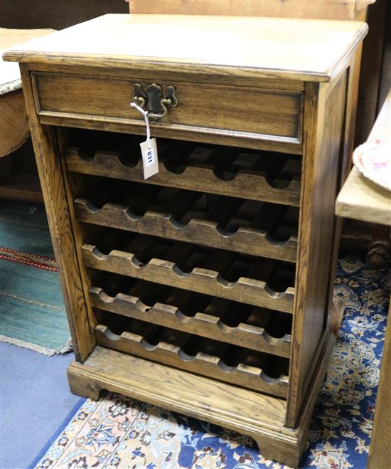 An oak wine cabinet W.60cm